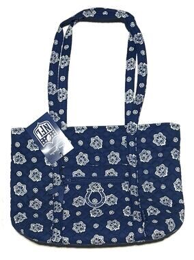 Vera Bradley NFL Indianapolis Colts Small Vera Tote Purse Bag NWT Quilted Cotton